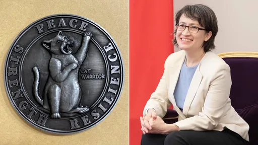 蕭美琴曝光「戰貓幣」正面有點派　網友直呼好想要