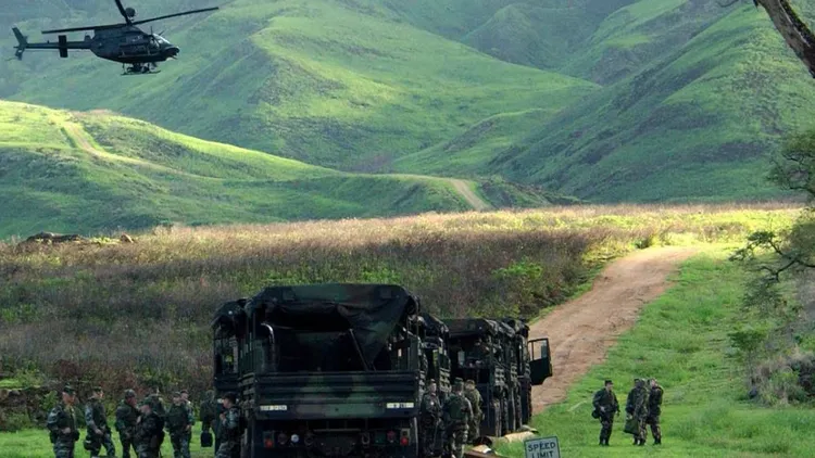 美軍在夏威夷執行軍演。資料照片