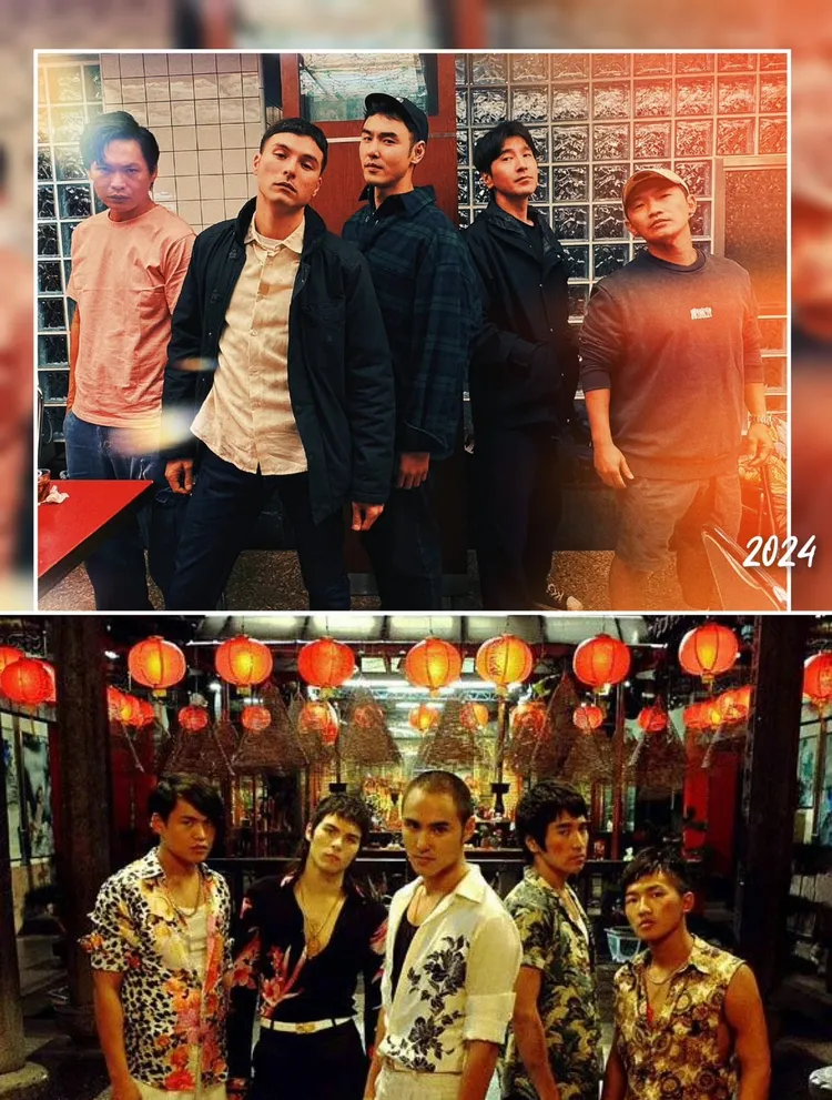 令人激動又感動的14年對比照。翻攝黃鐙輝臉書