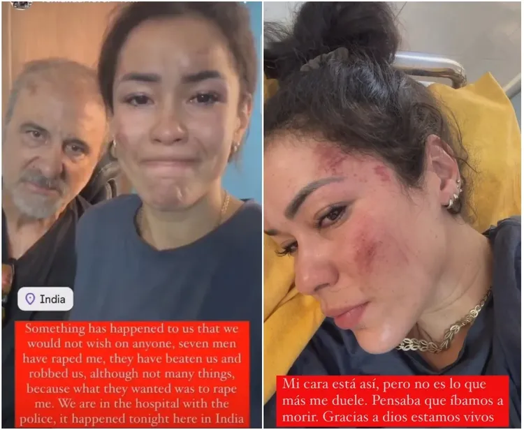 Nanda夫妻倆強忍傷痛，出面公開控訴在印度境內遭遇的暴行。翻攝自Nanda IG