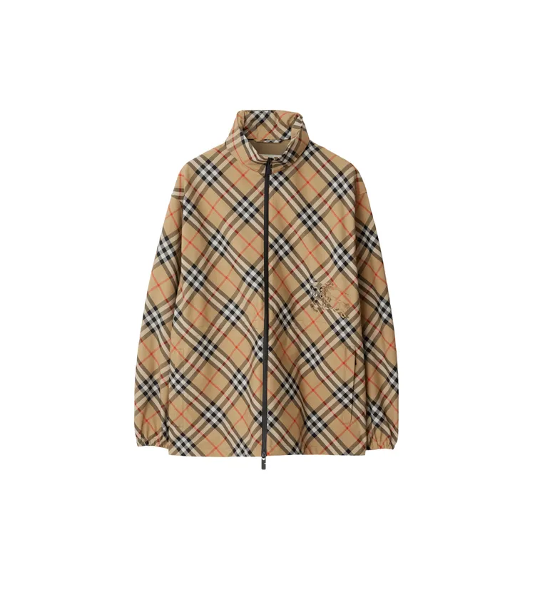 Burberry沙色格紋斜紋夾克，6萬5000元。品牌提供