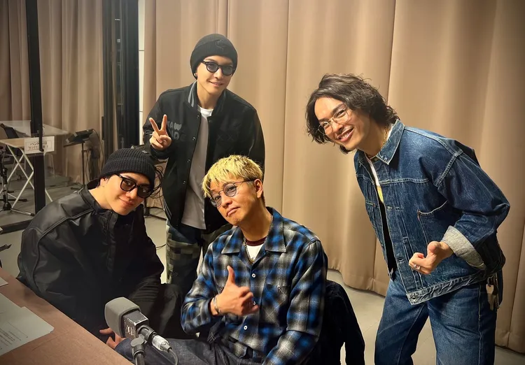 今市隆二（右）去上木村拓哉廣播。翻攝今市隆二IG