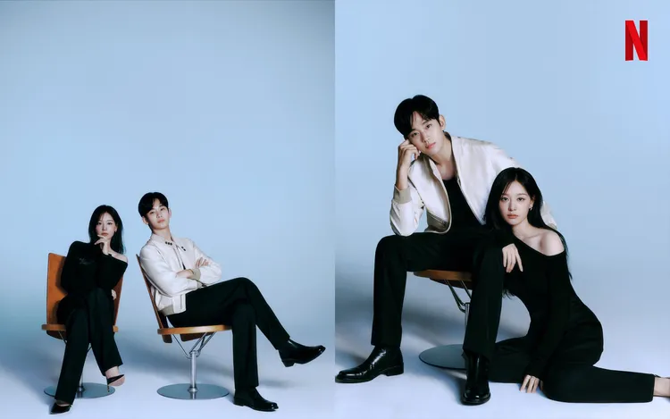 金秀賢跟金智媛為戲拍情侶畫報。翻攝NetflixKR X
