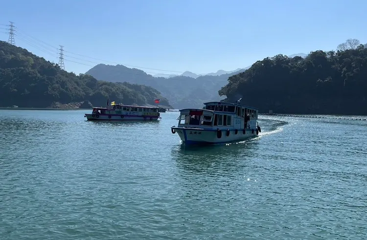 石門水庫水上遶境。北水分署提供