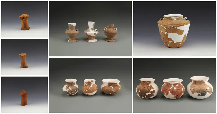 福建平潭殼丘頭遺址群龜山遺址出土的陶器。新華社