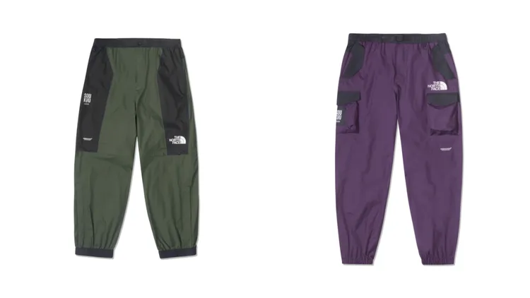 SOUKUU聯名系列長褲1萬6880元（左）、1萬4880元（右）。品牌提供