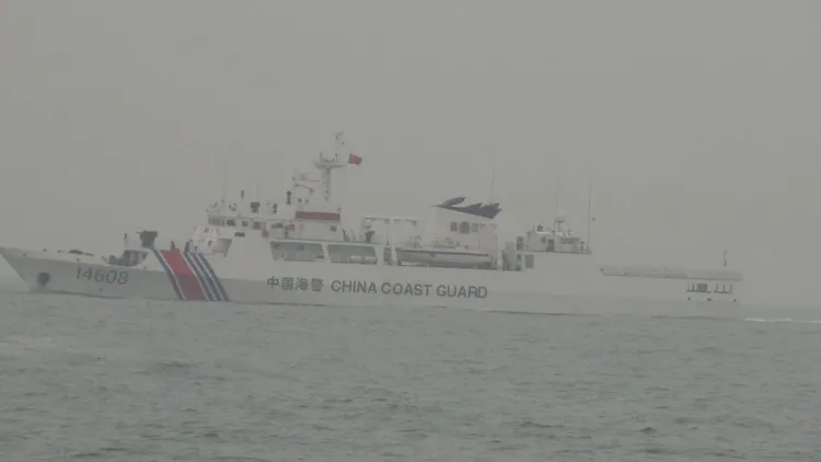 中國海警編隊。翻攝畫面