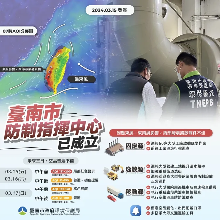 台南市成立防制指揮中心。市府提供