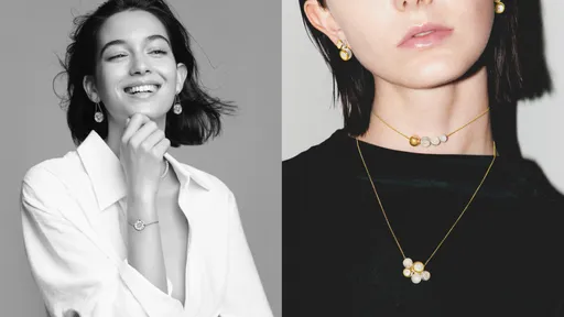 MIKIMOTO珍珠母貝造「矢車」幸運符 TASAKI剖面珍珠鑲金添閃耀