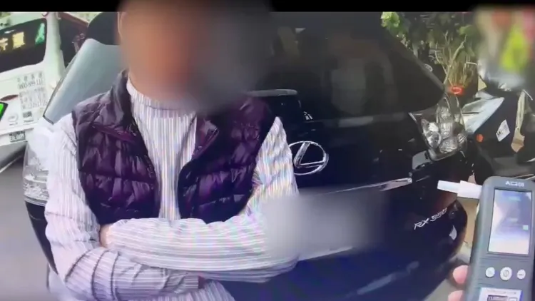 黃男酒測值遠遠超標。讀者提供