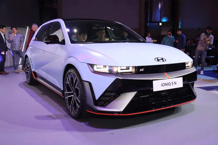 專為IONIQ 5 N量身打造的競技外觀造型，賦予N Performance首款高性能電動車更高視覺侵略性。林浩昇攝