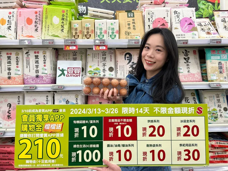 APP會員獨享有機認證米.蛋、節能電風扇綠色消費贊助金。業者提供