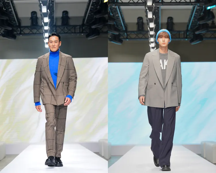 男星加賀美智久（左圖）和李玉璽（右圖）為DAKS走秀。品牌提供