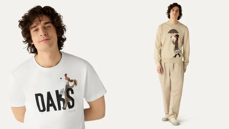DAKS與華裔插畫家Slowboy合作系列。翻攝dakslondon IG