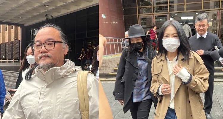 陳綺貞和鍾成虎上午被傳喚出庭，昔日戀人撕破臉，在法庭相見。陳彩玲攝