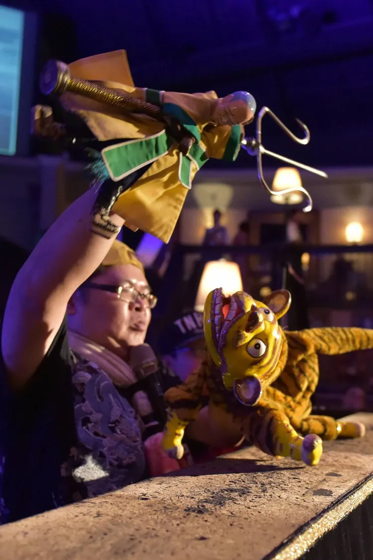 阿忠布袋戲將於隆田園區演出瘋狂嬉遊記。文化局提供