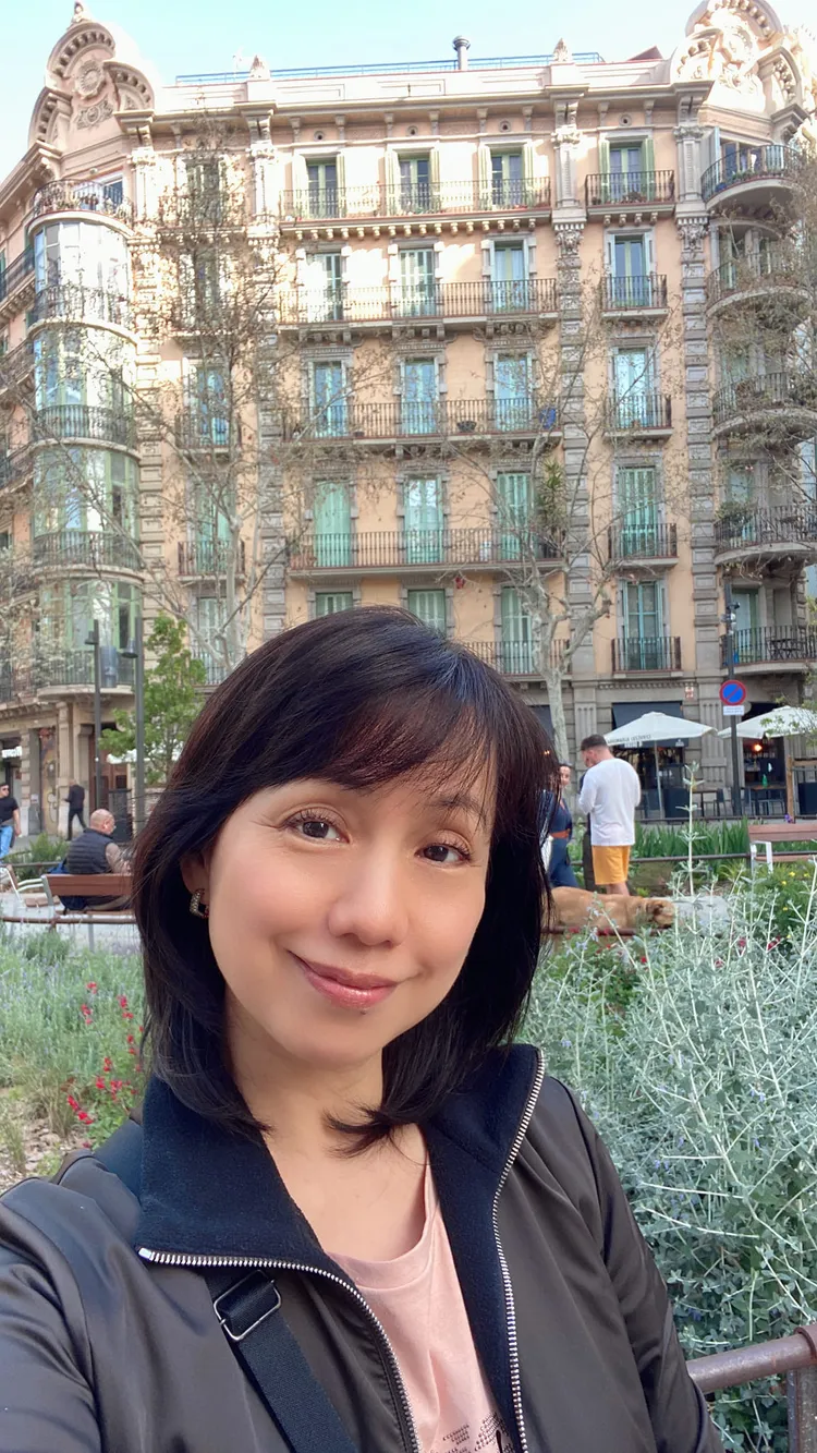 蔡幸娟在巴塞隆納的身影。翻攝《蔡幸娟【幸福共嬋娟】》臉書粉絲團