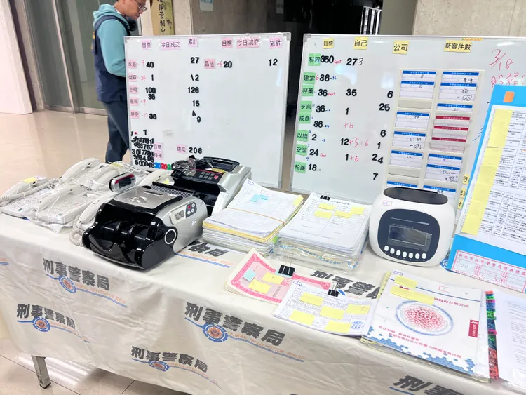 警方查扣相關證物。翻攝畫面