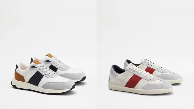 男士拼接休閒鞋（左）3萬1700元、Tabs 男士運動休閒（右）2萬3500元。品牌提供