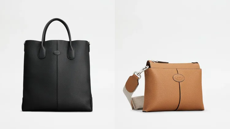 Di Bag革托特包（左）9萬2700元、Di Bag小型皮革斜揹包（右）3萬6100元。品牌提供