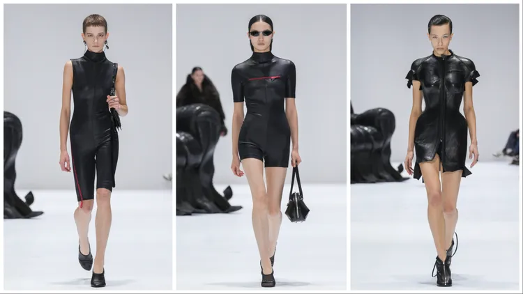 利用合身線條與多款寬鬆單品做出對比。品牌提供