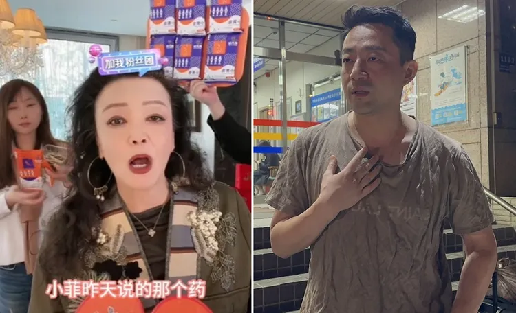 張蘭迴護兒子汪小菲，但他的暴走舉動，連累張蘭抖音直播間被封了。左圖翻攝張蘭抖音，右圖特勤中心攝