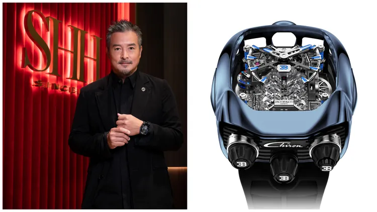李銘順配戴Jacob & Co.與法國超級跑車Bugatti的聯名錶。品牌提供