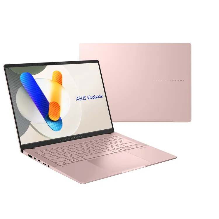 ASUS Vivobook S 14 OLED玫瑰金新色。華碩提供。