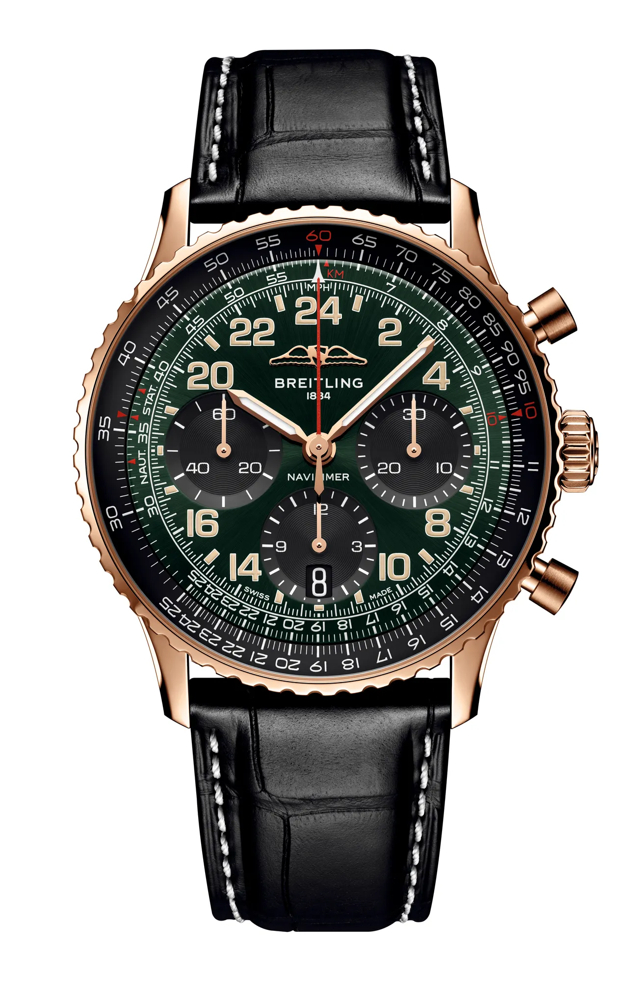 百年靈Navitimer B12 Chronograph 41航空計時腕錶Cosmonaute太空人限量版,71萬1000元。品牌提供