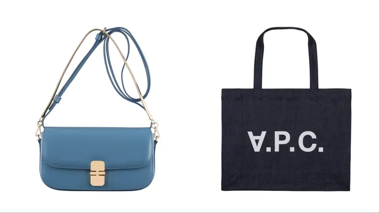 海洋色手提肩背手拿包（左）2萬4200元、靛藍大VPC橫牛仔托特包（右）4100元。品牌提供