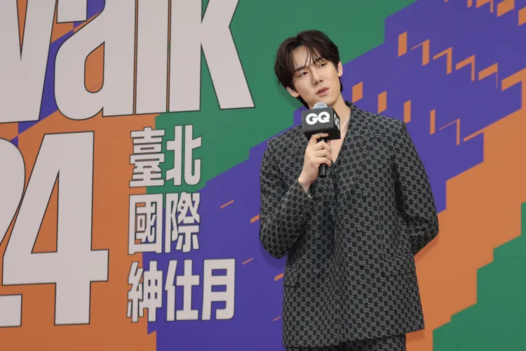 柳演錫用中文透露昨晚吃了小籠包和黑糖奶茶。彭欣偉攝