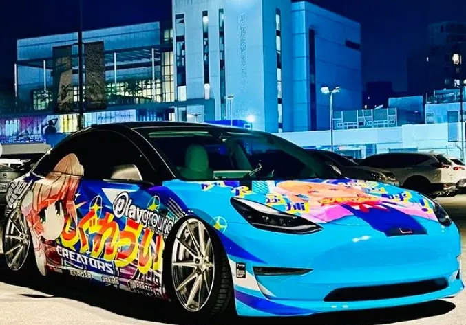 2024台北國際連鎖加盟展，首創日本痛車包膜加盟。廠商提供