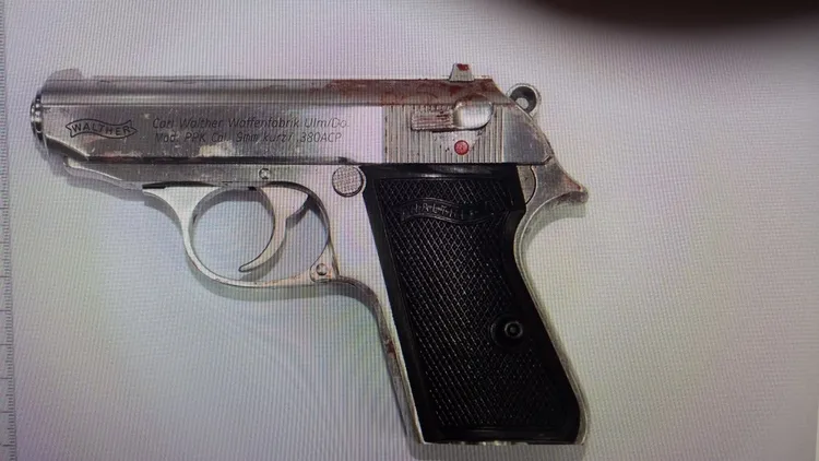 李男犯案用的改造槍枝。翻攝畫面