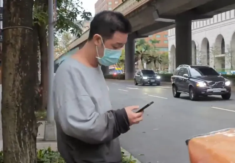 打人的陳男。翻攝畫面