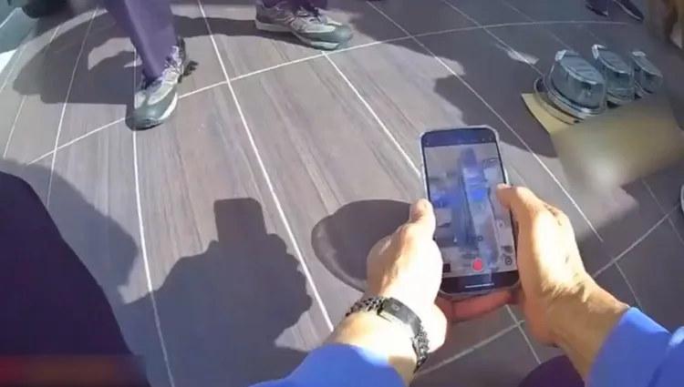 台電人員前往民宿查扣改造電表。翻攝畫面