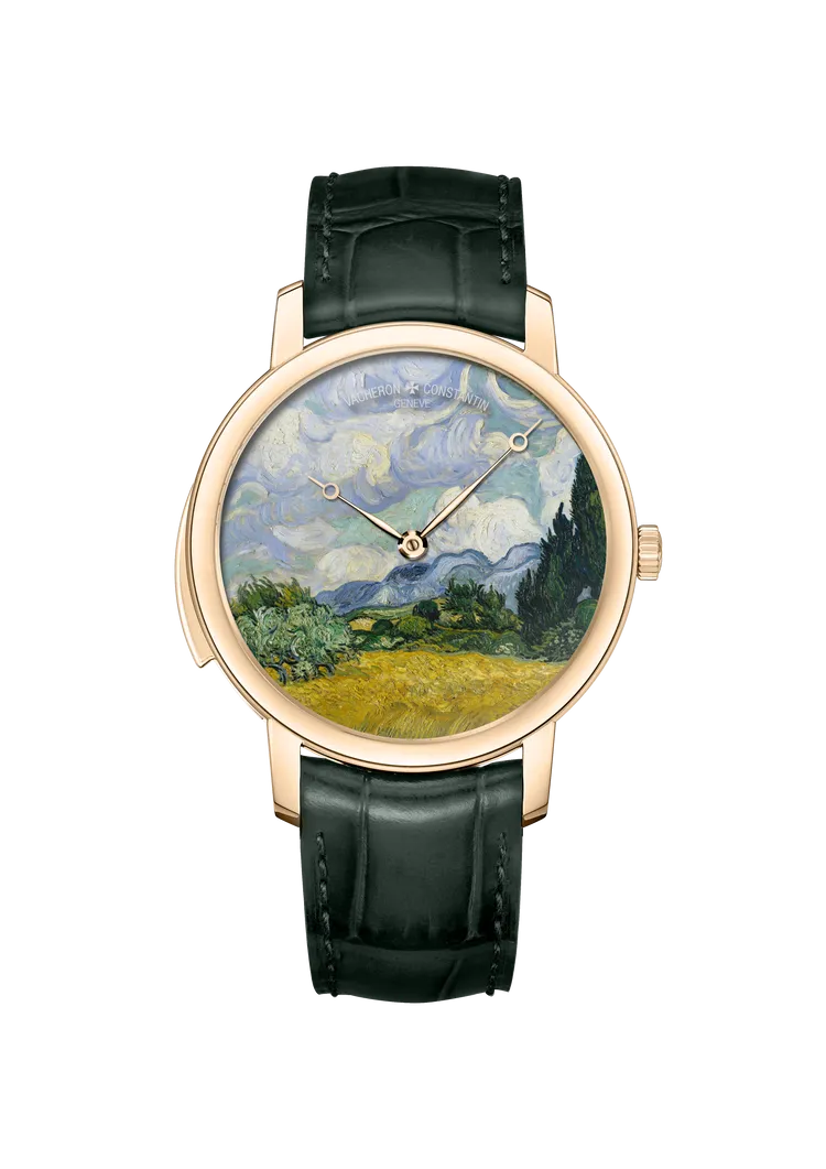 梵谷《麥田與絲柏》。品牌提供