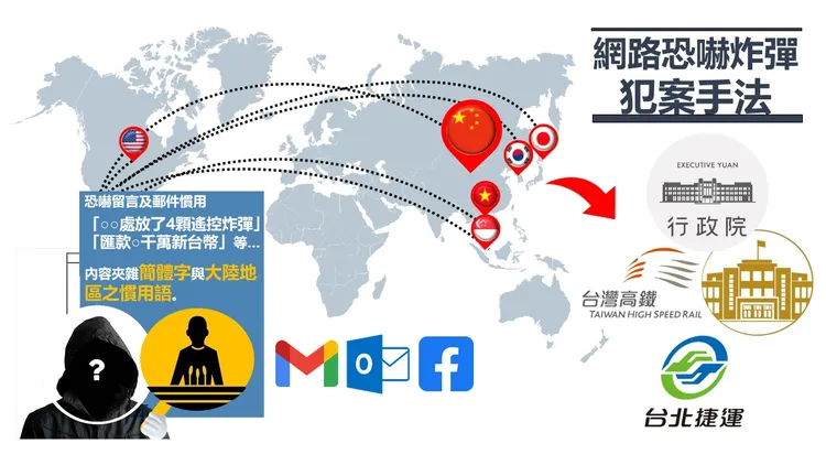 警方分析恐嚇信手法。翻攝畫面