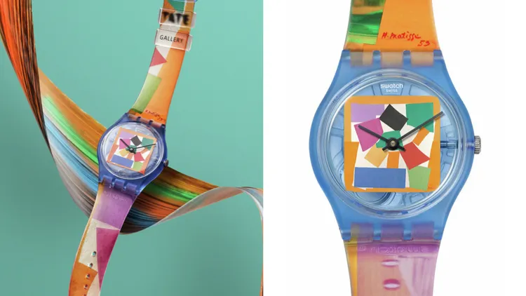 將馬諦斯剪紙作品《蝸牛》等比縮小。品牌提供