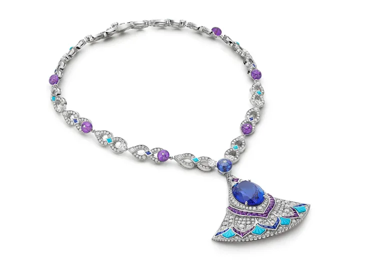 BULGARI Divas’ Dream系列頂級彩寶與鑽石項鍊。品牌提供