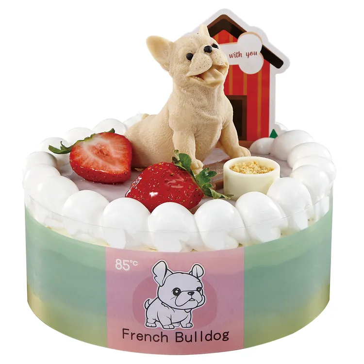 「芋見汪汪」上面有一隻可愛法鬥犬正在伸懶腰。業者提供