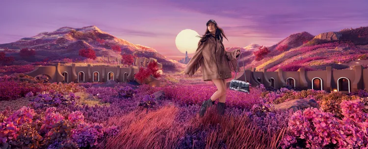 木村光希套上寬鬆外套以充滿活力的下半身失蹤亮相。品牌提供