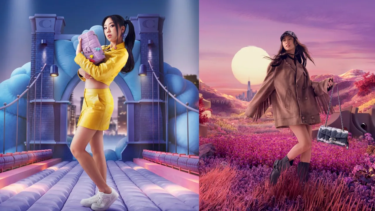 李泳知與木村光希拍攝COACH 2024春季系列形象照。品牌提供