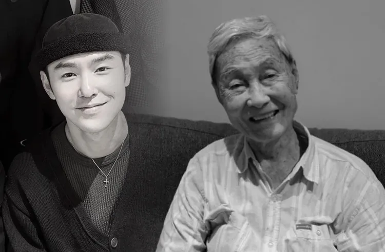 阮經天（左）和爺爺感情好。翻攝阮經天IG