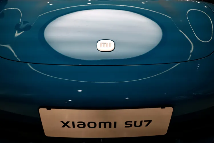小米SU7純電動汽車正式上市。路透社