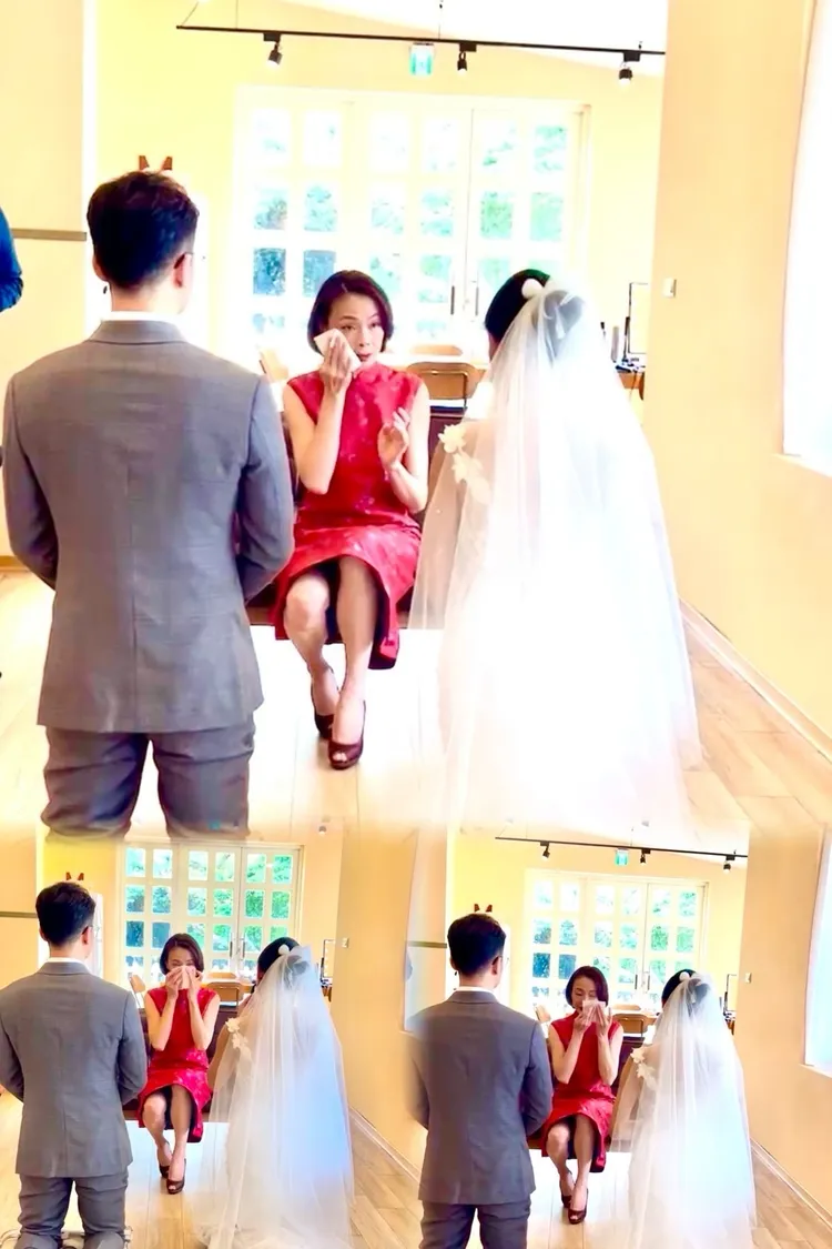 拜別時柯淑勤（中）各種哭，令人動容。海納百川提供