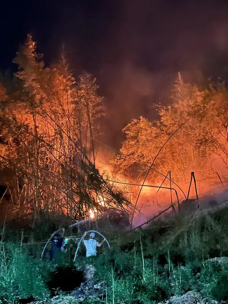 現場火勢相當猛烈。民眾提供