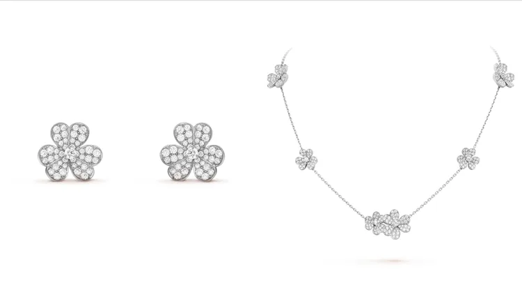 Frivole項鍊，九朵花，18K白金、鑽石，約235萬元。品牌提供