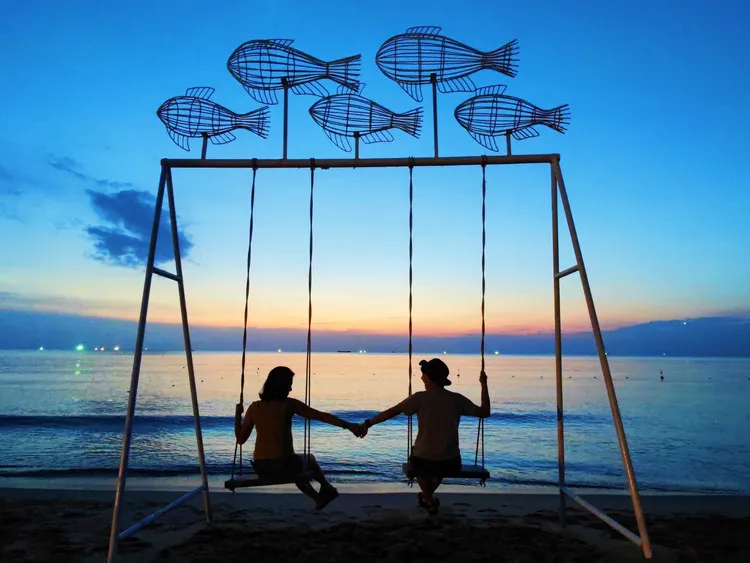 桑奈托日落海灘是富國島知名打卡景點。網美盈沐攝