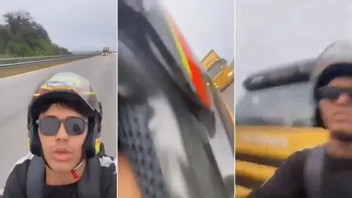 RX-Z車友騎行記錄變「死亡自拍」 大貨車無視他直接加速追撞
