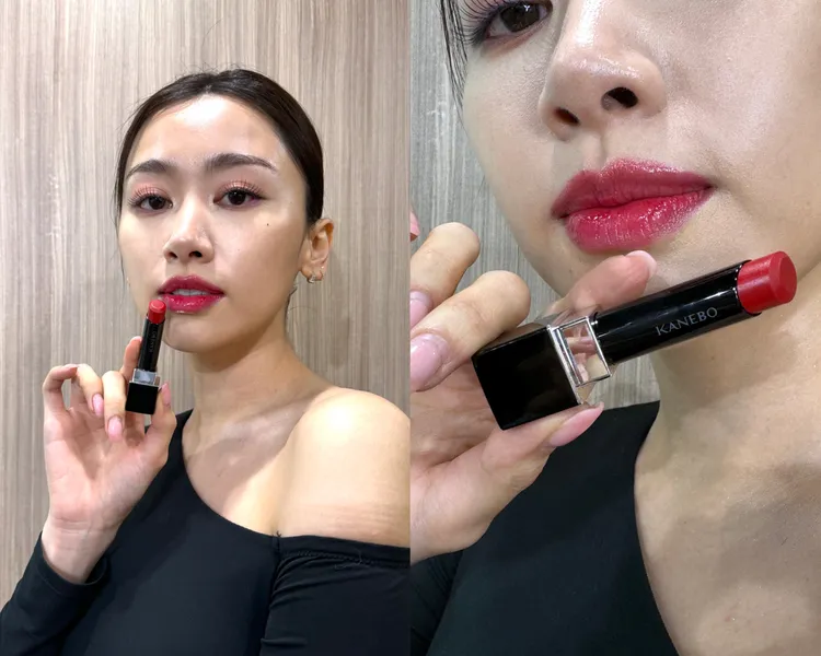 佳麗寶星燦嫣紅活力唇膏能打造亮澤嘟嘟唇。張家玲攝